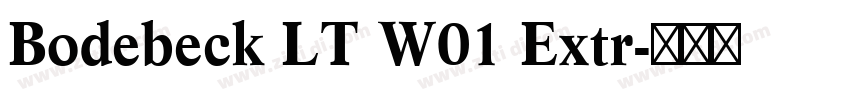 Bodebeck LT W01 Extr字体转换